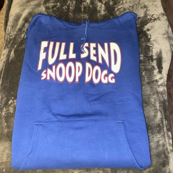 NWT- Blue Full Send Snoop Dogg Hoodie - Picture 3 of 4